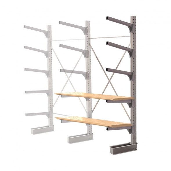 Стеллаж консольный односторонний КЛр 2500х1634х755 (600) 5 ярусов ДС