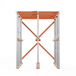 Стеллаж набивной паллетный 4000х3060х4000 мм 2 линии, 1 ярус