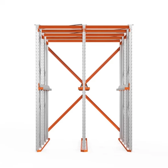 Стеллаж набивной паллетный 4000х3060х4000 мм 2 линии, 1 ярус