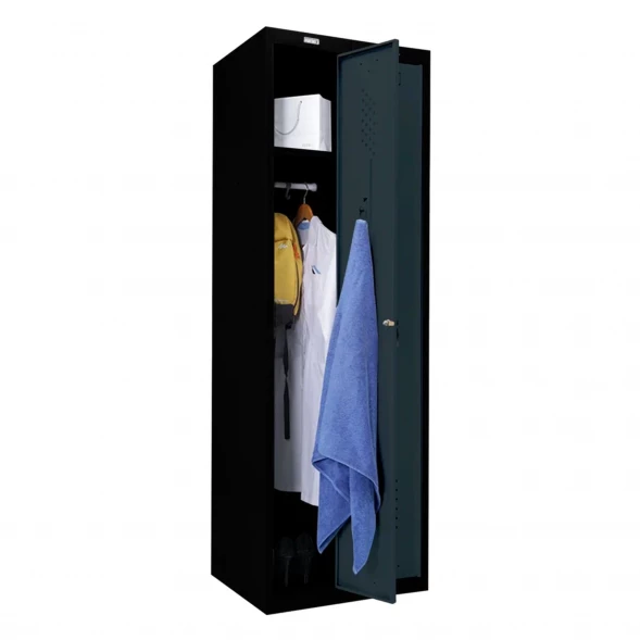 Шкаф металлический для рабочей спецодежды графит