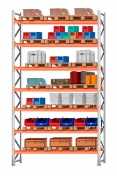 Стеллаж паллетный 5000х3300хх1100 7 ярусов Р100.1.5Б150.2