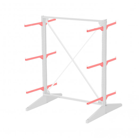 Стеллаж консольный двухсторонний Sortex 1920х1634х1280 3 яруса