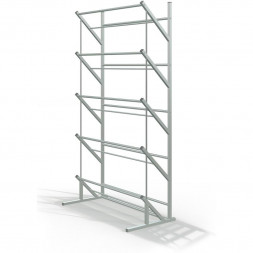 Пристенный стеллаж для воды Стилс-3 на 20 бутылей 5/6 л, металлик