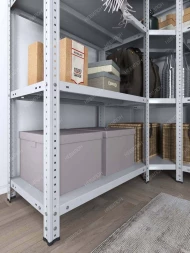 Стеллаж угловой МС 1500х1300х1300/400 мм 5 ярусов