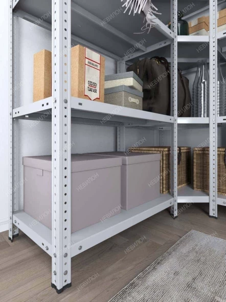 Стеллаж угловой МС 1500х1300х1300/400 мм 5 ярусов