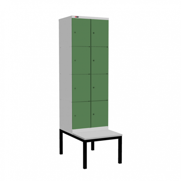 Шкаф Диком УНО-324 (RAL 7038 + RAL 6011) на подставке-скамейке