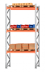 Стеллаж паллетный Лайт 4000х1800х1100 3 яруса Р70.1.5Б120.1.5
