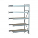 Стеллаж SGR-V 3000х2100х1000 5 ярусов (рамы, балки, настил - цинк) ДС