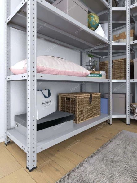 Стеллаж угловой МС 2500х1600х1600/400 мм 6 ярусов