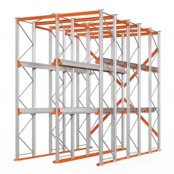 Стеллаж набивной паллетный 4500х3060х5000 мм 2 линии, 2 яруса