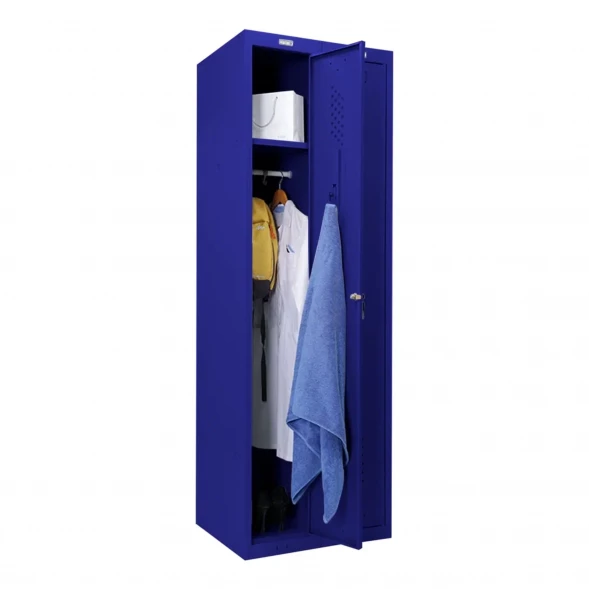 Шкаф металлический для одежды синий