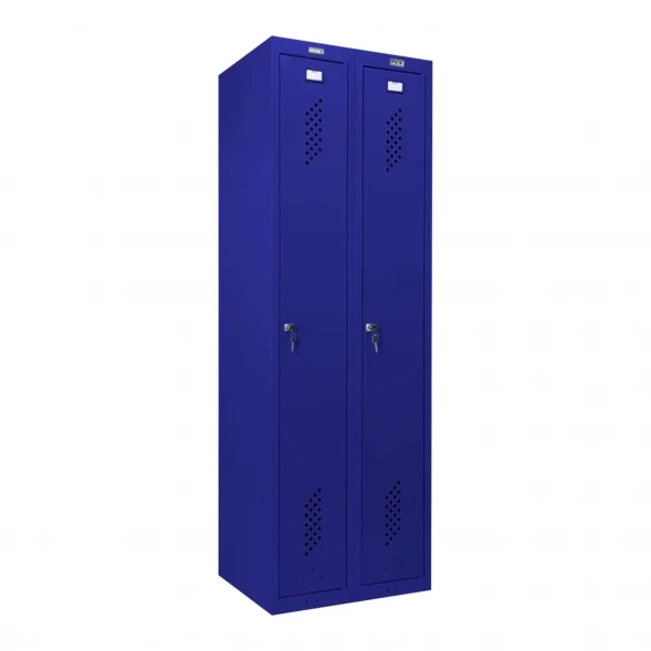Шкаф металлический для одежды синий