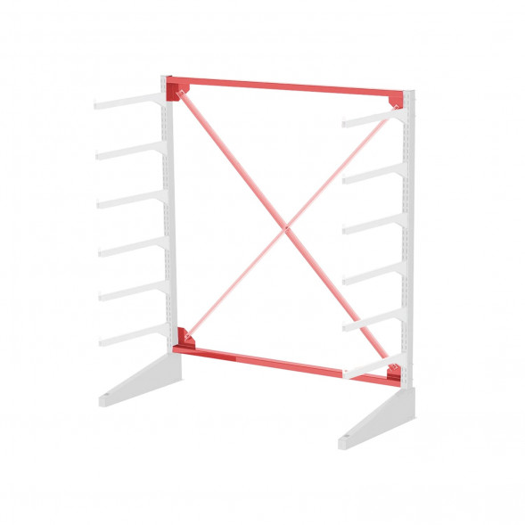 Стеллаж консольный односторонний Sortex 1920х1634х720 6 ярусов