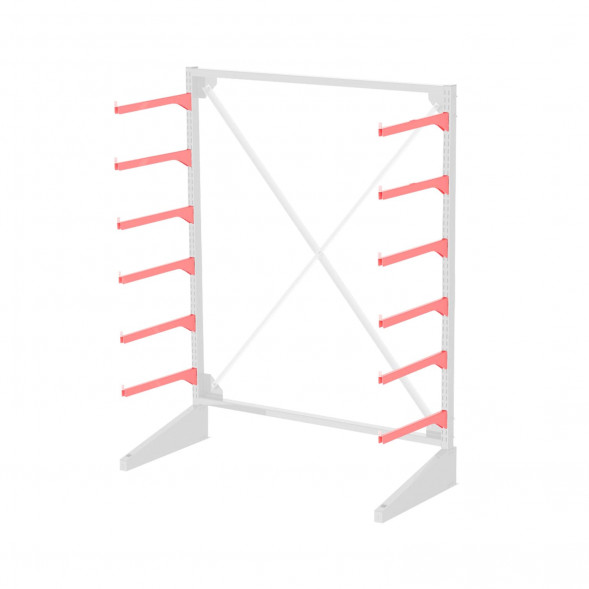 Стеллаж консольный односторонний Sortex 1920х1634х720 6 ярусов