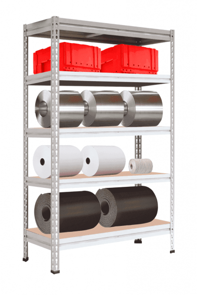 Стеллаж МС-Т 2000х1856х530 мм 5 ярусов (настил фанера)