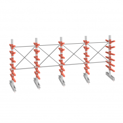 Стеллаж консольный СТ-062 2450х6160х1400 6 ярусов двухсторонний