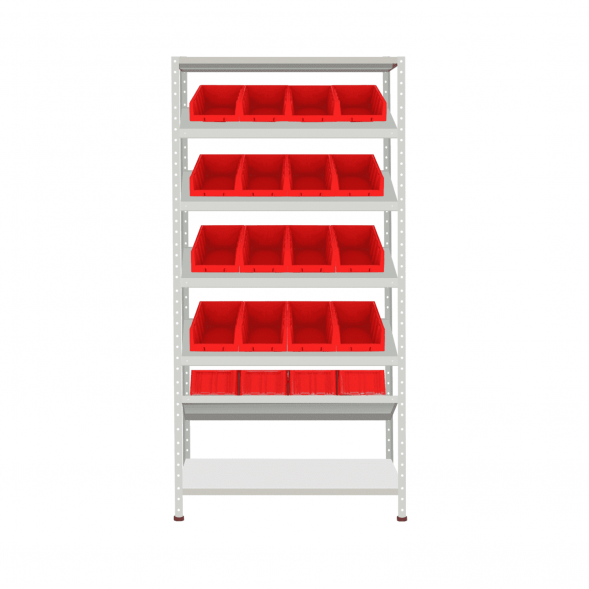 Стеллаж СТ-012 ESD 2000х1000х400 с 5 наклонными полками