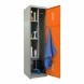 Шкаф металлический для инвентаря серый с оранжевым