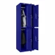 Шкаф металлический четырехсекционный синий