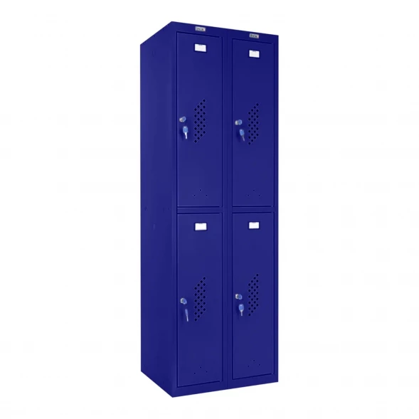 Шкаф металлический четырехсекционный синий