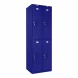 Шкаф металлический четырехсекционный синий