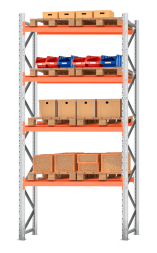 Стеллаж паллетный 4500х2200х1100 4 яруса Р100.1.5Б120.1.5