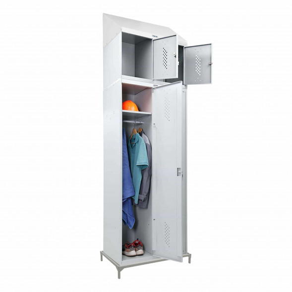 Шкаф LS-K-780 на подставке с антресолью + наклонная крыша