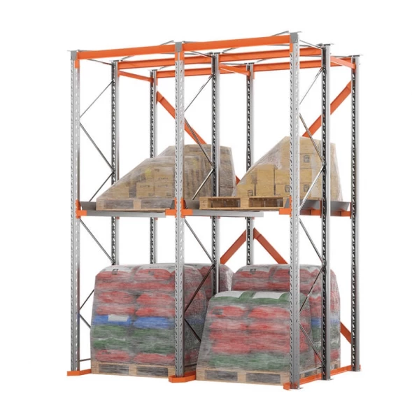Стеллаж набивной паллетный 4000х3060х1800 мм 2 линии, 1 яруса