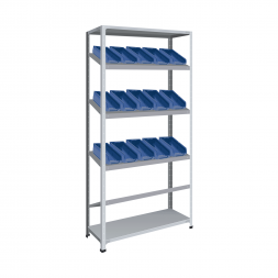 Стеллаж СТ-012 2500х1000х600 с 4 наклонными цинк полками