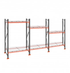 Стеллаж с выкатными платформами ДиКом 3000х5400х1000 на 2 яруса П-90