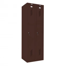 Шкаф металлический для рабочей спецодежды коричневый