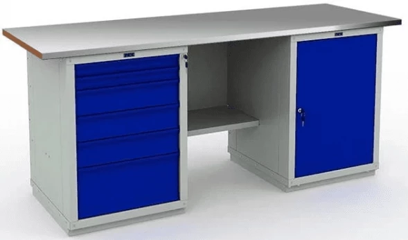 Верстак с полками гаражный модульный W200.WS6/WS1.000.W