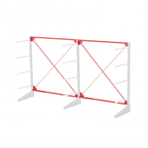 Стеллаж консольный односторонний Sortex 1920х3221х720 4 яруса