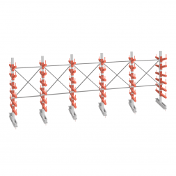 Стеллаж консольный СТ-062 2450х7660х1400 6 ярусов +О двухсторонний