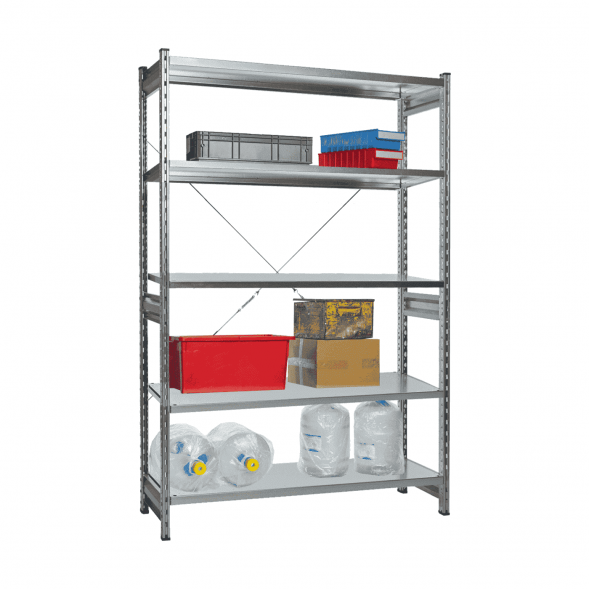 Стеллаж СТ-031 цинк 1855х1300х400 5 полок до 200 кг
