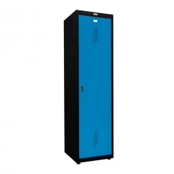 Шкаф металлический для инвентаря черный с голубым