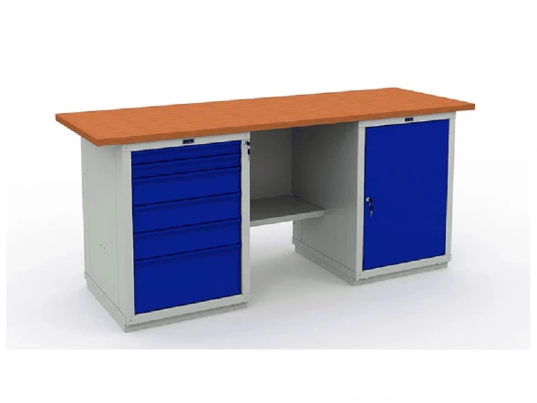 Верстак с полками и ящиками производственный W200.WS6/WS1.000