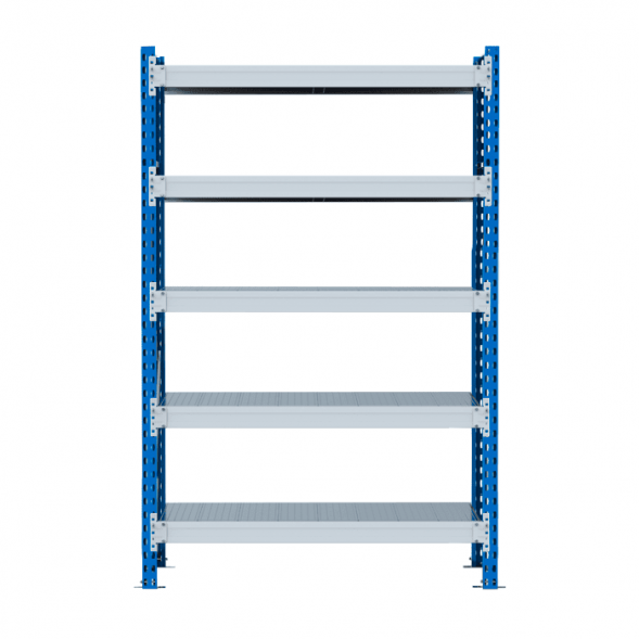 Стеллаж SGR-V 350 кг 2500х1500х800 5 ярусов (рамы RAL 5015 / настил цинк) ОС