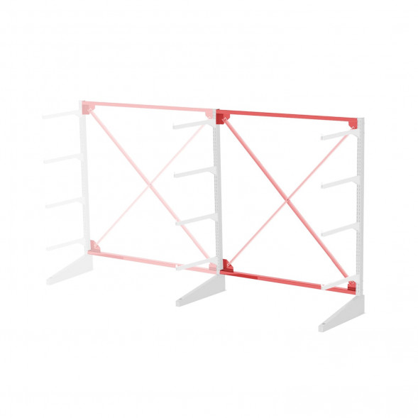 Стеллаж консольный односторонний Sortex 1920х1587х720 4 яруса ДС