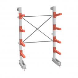 Стеллаж консольный СТ-062 2450х1660х830 4 яруса односторонний