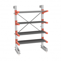 Стеллаж консольный СТ-062 2450х1660х830 4 яруса +Н односторонний