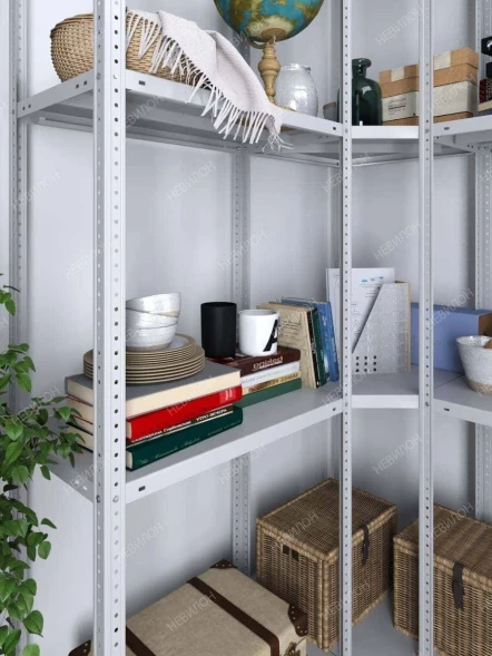 Стеллаж угловой МС 2200х1400х1400/500 мм 4 яруса