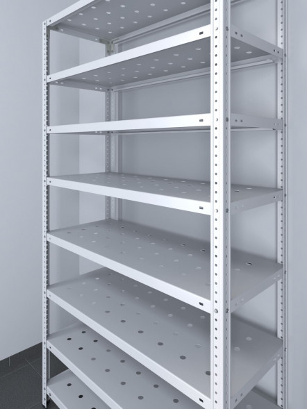 Стеллаж ТС Лайт 2000х1200х400 с 8 перфорированными полками