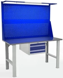 Верстак Практик с двумя экранами и освещением WT160.F1/F1.121