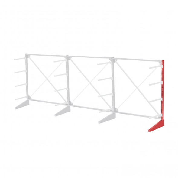 Стеллаж консольный односторонний Sortex 1920х4808х720 4 яруса