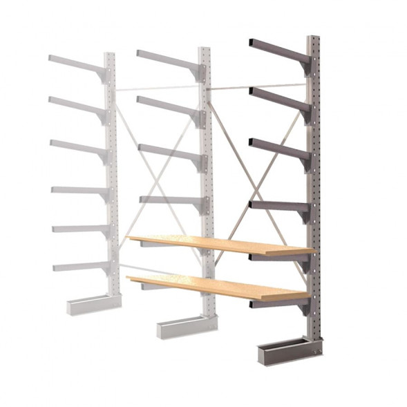 Стеллаж консольный односторонний КЛр 2500х1634х955 (800) 6 ярусов ДС