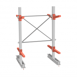 Стеллаж консольный СТ-062 2450х1660х1400 2 яруса двухсторонний