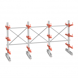 Стеллаж консольный СТ-062 2450х4660х1400 3 яруса +О двухсторонний