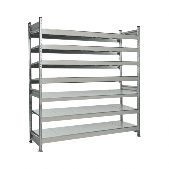 Стеллаж СТ-023 2000х1800х600 с 7 ярусами (рамы и настил - окрас)