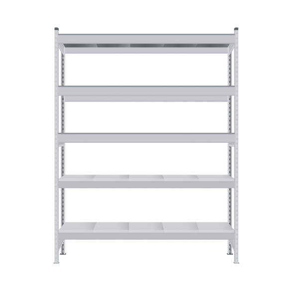 Стеллаж СТ-023 3000х1800х300 с 5 ярусами (рамы и настил - цинк)